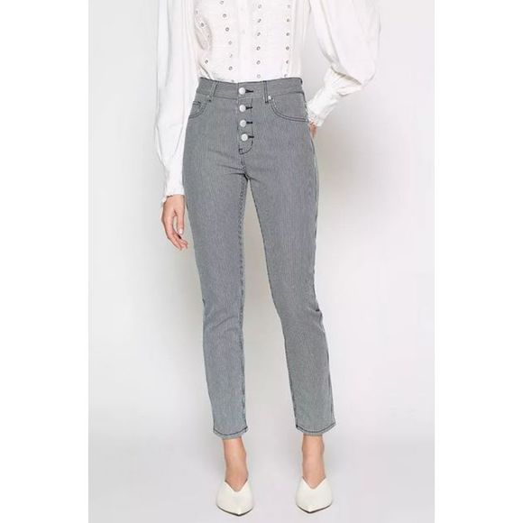 Joie Denim - JOIE Aerindis Stripe Button Fly High Rise Jean NWT